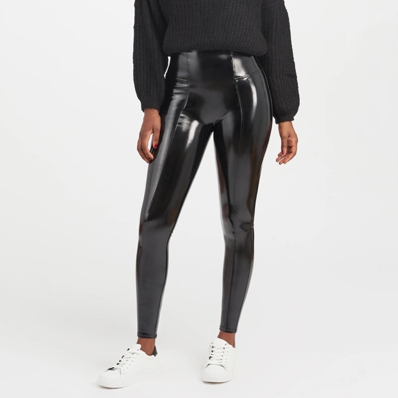 SPANX Pants - SPANX Faux Patent Leather Leggings